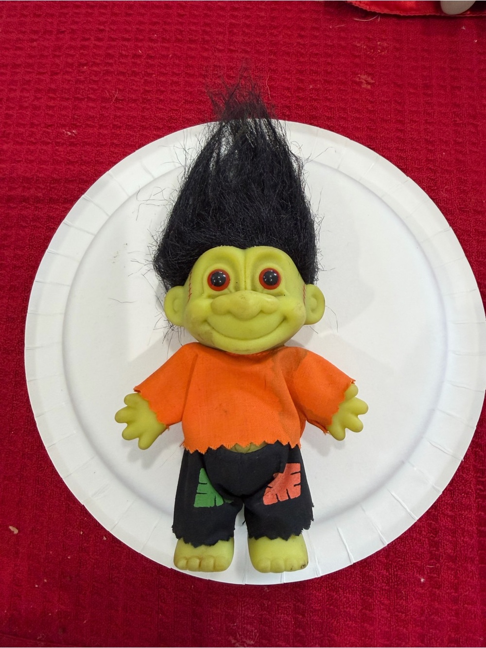 Halloween Russ Troll Frankenstein Troll 4” All Original Outfit circa 1990